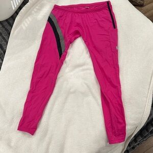 Vibrant Pink and Gray Men's Leggings